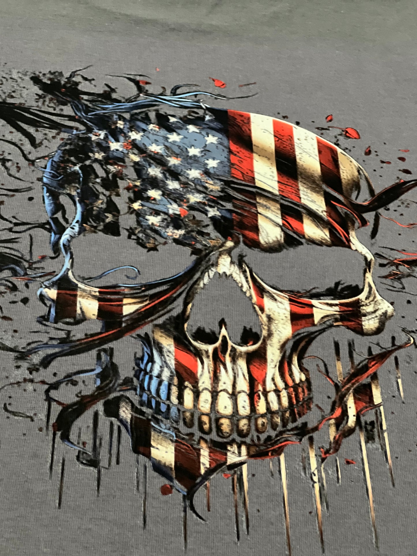 "American Flag Skull" T-shirt